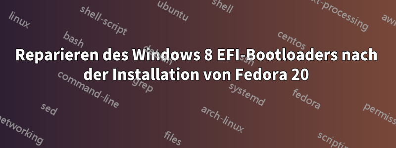 Reparieren des Windows 8 EFI-Bootloaders nach der Installation von Fedora 20