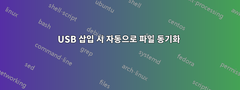 USB 삽입 시 자동으로 파일 동기화