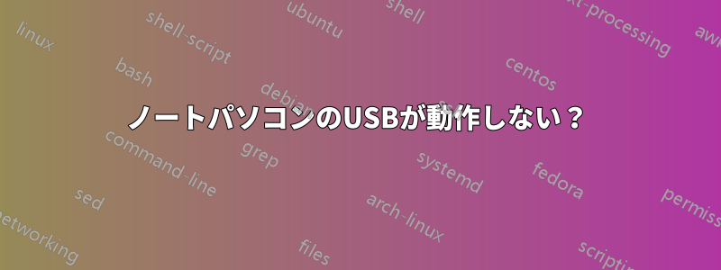 ノートパソコンのUSBが動作しない？