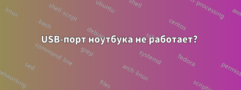 USB-порт ноутбука не работает?