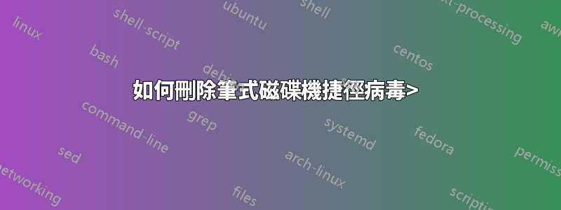 如何刪除筆式磁碟機捷徑病毒> 