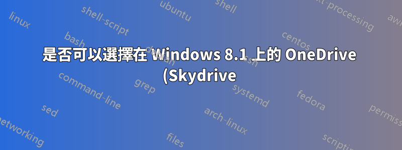 是否可以選擇在 Windows 8.1 上的 OneDrive (Skydrive) 中同步哪些資料夾?
