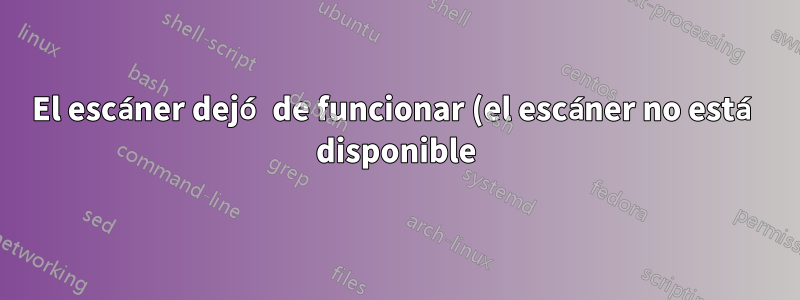 El escáner dejó de funcionar (el escáner no está disponible): ¿cómo diagnosticar correctamente?