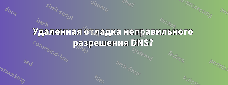 Удаленная отладка неправильного разрешения DNS?