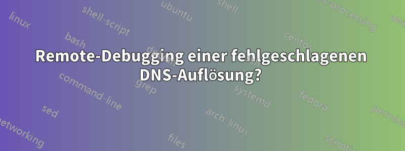 Remote-Debugging einer fehlgeschlagenen DNS-Auflösung?