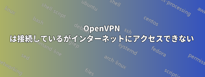 OpenVPN は接続しているがインターネットにアクセスできない