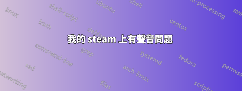 我的 steam 上有聲音問題