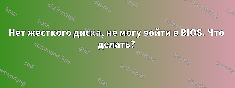 Нет жесткого диска, не могу войти в BIOS. Что делать?