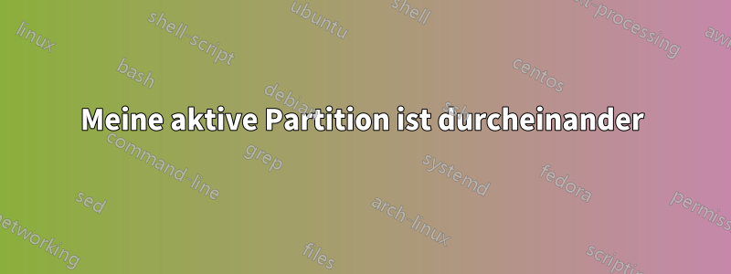 Meine aktive Partition ist durcheinander