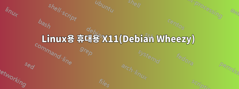 Linux용 휴대용 X11(Debian Wheezy)