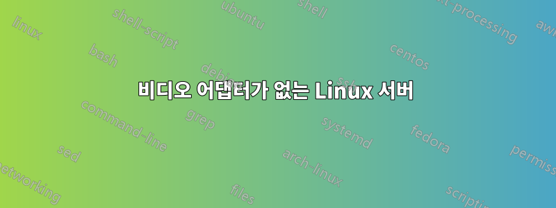 비디오 어댑터가 없는 Linux 서버