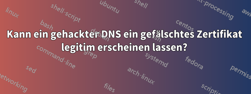 Kann ein gehackter DNS ein gefälschtes Zertifikat legitim erscheinen lassen?