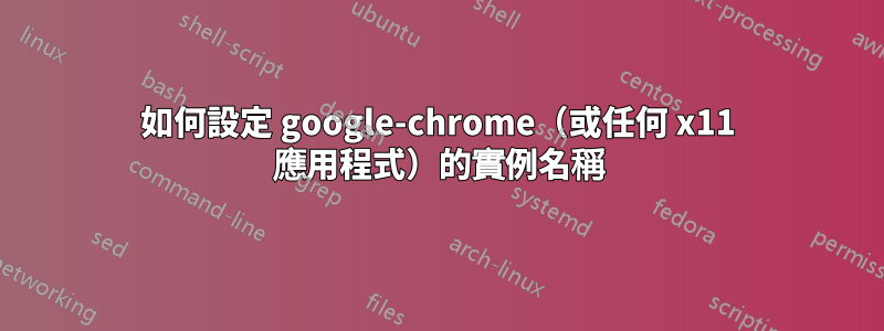 如何設定 google-chrome（或任何 x11 應用程式）的實例名稱