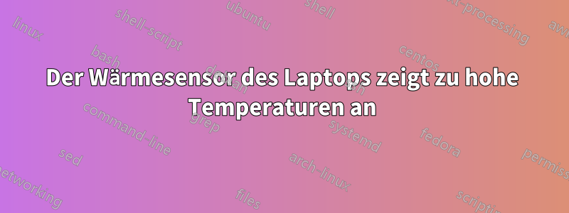 Der Wärmesensor des Laptops zeigt zu hohe Temperaturen an