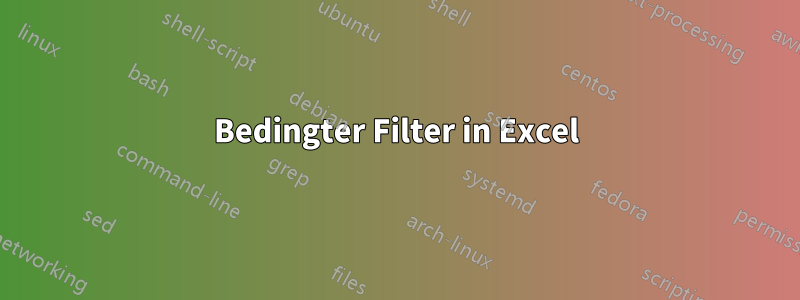 Bedingter Filter in Excel