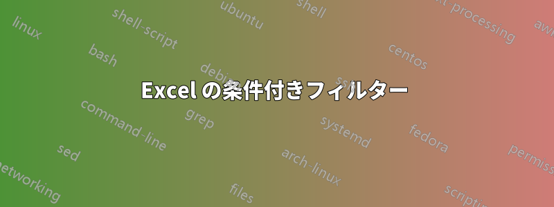 Excel の条件付きフィルター