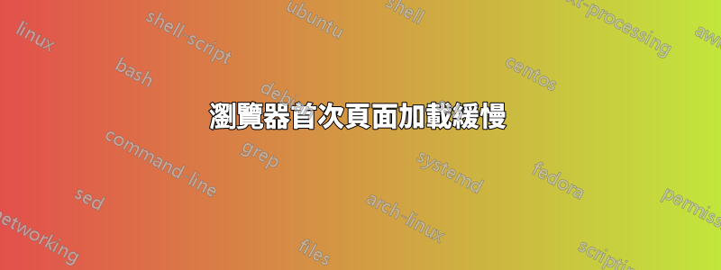 瀏覽器首次頁面加載緩慢