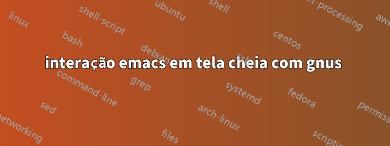 interação emacs em tela cheia com gnus