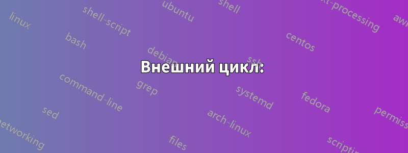 Внешний цикл: