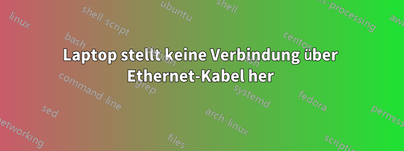 Laptop stellt keine Verbindung über Ethernet-Kabel her