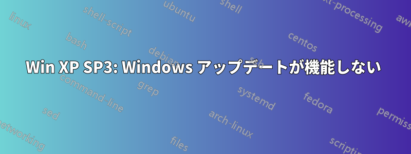 Win XP SP3: Windows アップデートが機能しない