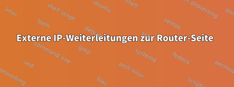 Externe IP-Weiterleitungen zur Router-Seite 