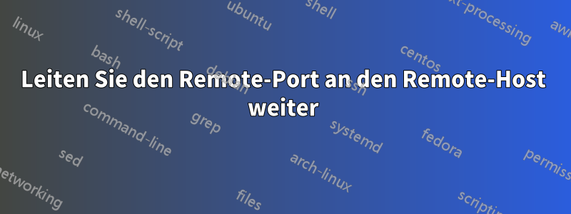 Leiten Sie den Remote-Port an den Remote-Host weiter