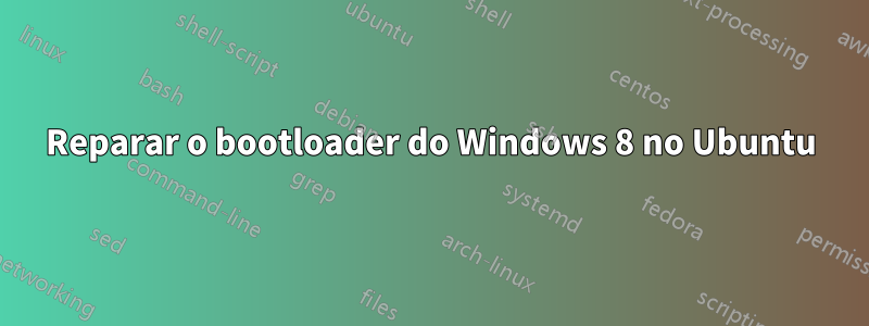 Reparar o bootloader do Windows 8 no Ubuntu