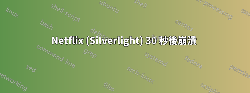 Netflix (Silverlight) 30 秒後崩潰