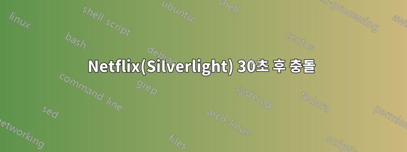 Netflix(Silverlight) 30초 후 충돌