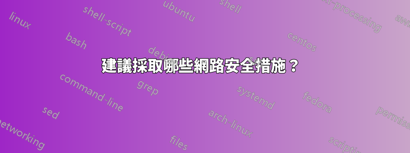 建議採取哪些網路安全措施？ 