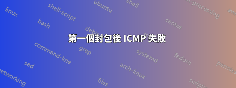 第一個封包後 ICMP 失敗