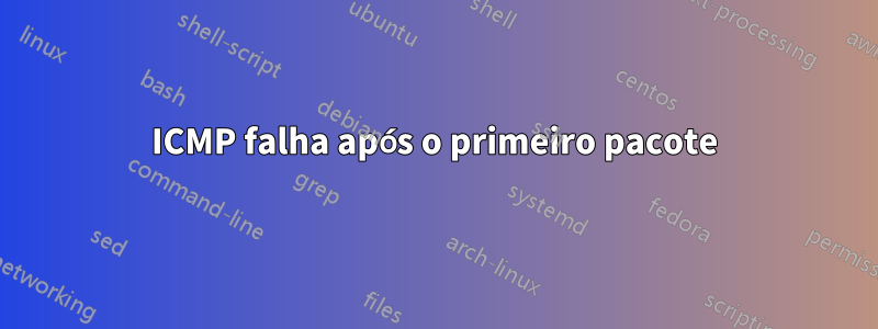 ICMP falha após o primeiro pacote