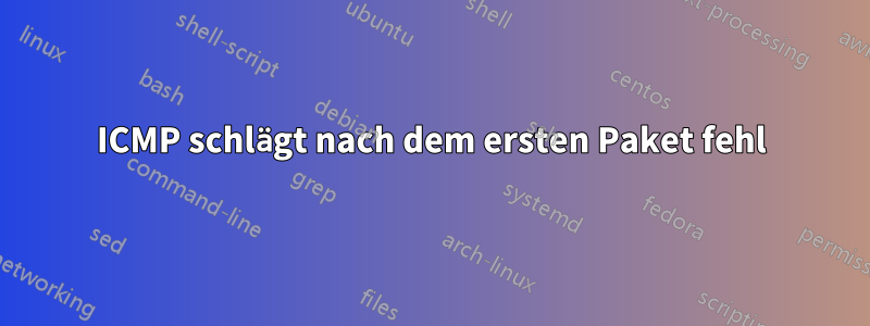 ICMP schlägt nach dem ersten Paket fehl