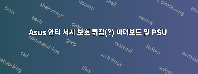 Asus 안티 서지 보호 튀김(?) 마더보드 및 PSU