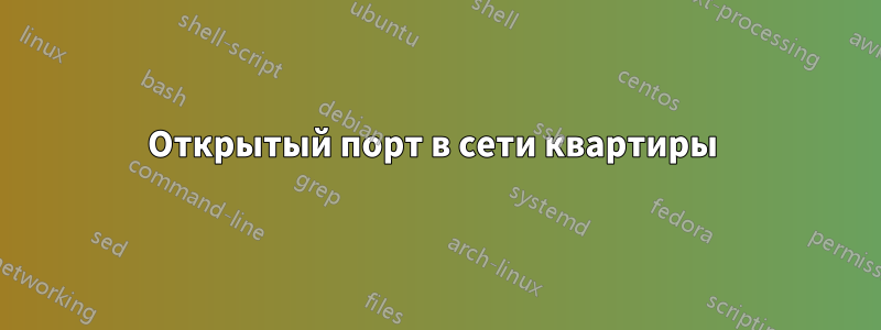 Открытый порт в сети квартиры 