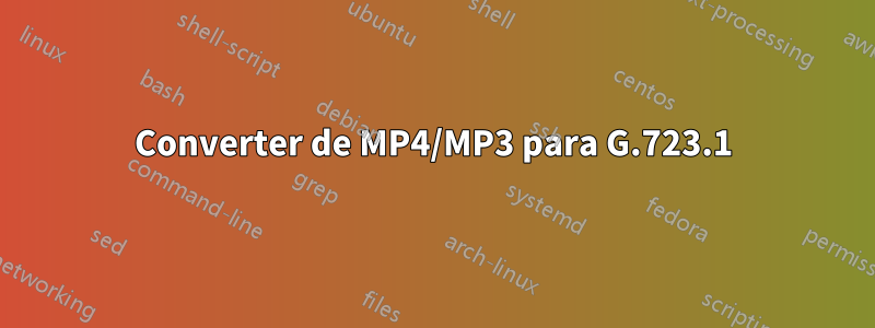 Converter de MP4/MP3 para G.723.1