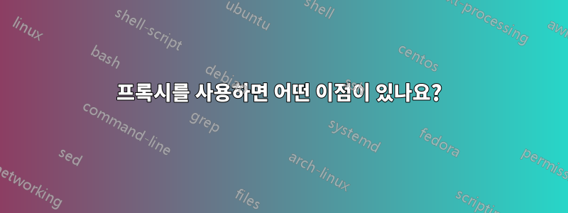 프록시를 사용하면 어떤 이점이 있나요? 