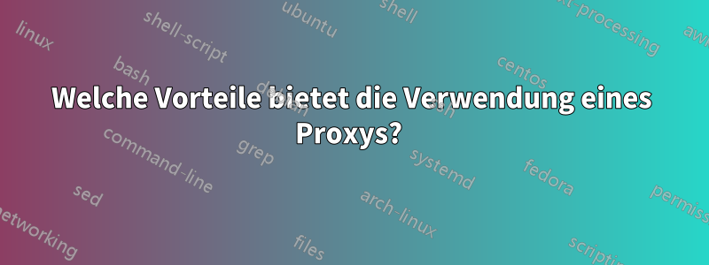 Welche Vorteile bietet die Verwendung eines Proxys? 