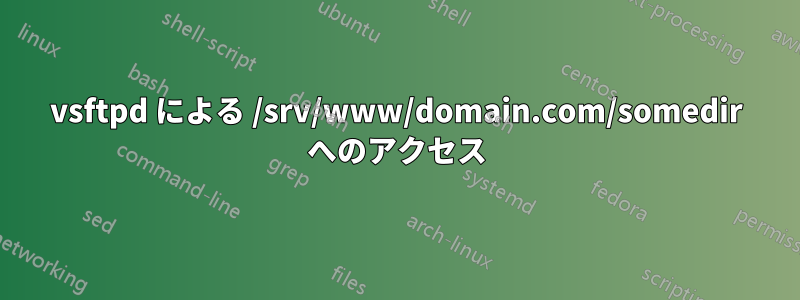 vsftpd による /srv/www/domain.com/somedir へのアクセス