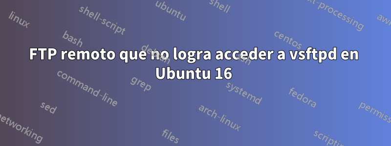 FTP remoto que no logra acceder a vsftpd en Ubuntu 16