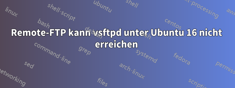 Remote-FTP kann vsftpd unter Ubuntu 16 nicht erreichen