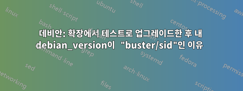 데비안: 확장에서 테스트로 업그레이드한 후 내 debian_version이 "buster/sid"인 이유