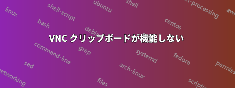 VNC クリップボードが機能しない
