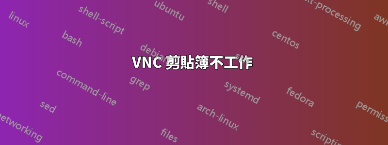 VNC 剪貼簿不工作