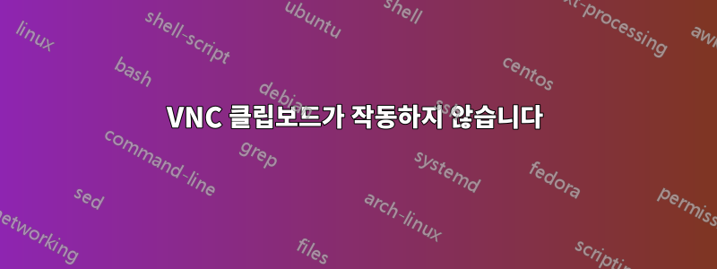 VNC 클립보드가 작동하지 않습니다