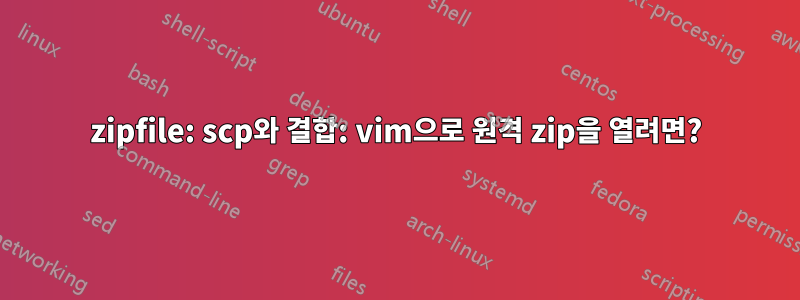 zipfile: scp와 결합: vim으로 원격 zip을 열려면?