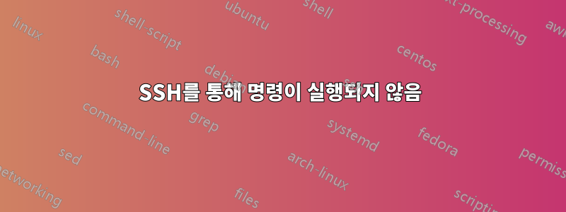 SSH를 통해 명령이 실행되지 않음
