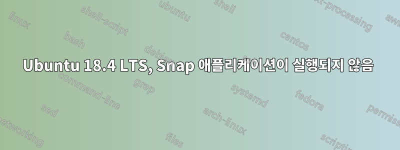 Ubuntu 18.4 LTS, Snap 애플리케이션이 실행되지 않음
