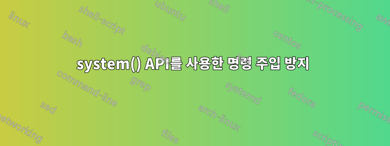 system() API를 사용한 명령 주입 방지